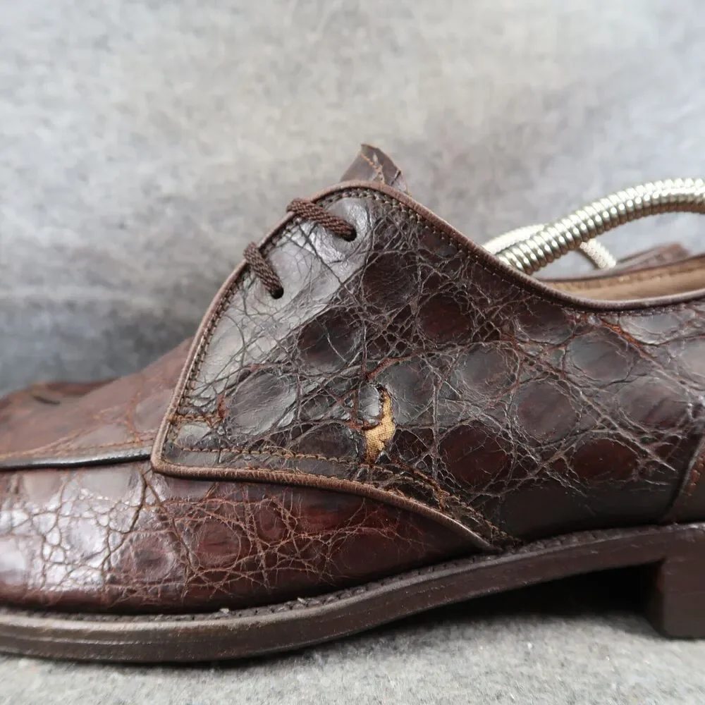 Kow Hoo Shoes Mens 45 Oxfords Exotic Leather Classic Goodyear Welt Handcrafted